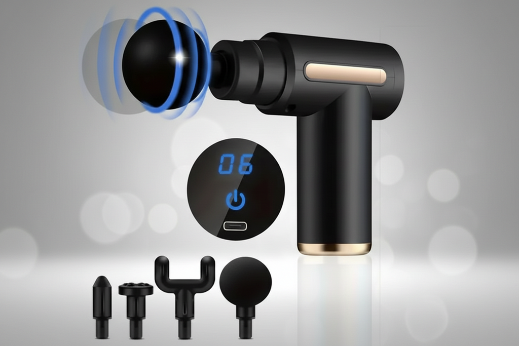 Portable Gun Handheld Deep Percussion Massager for Body Back Neck And Leg