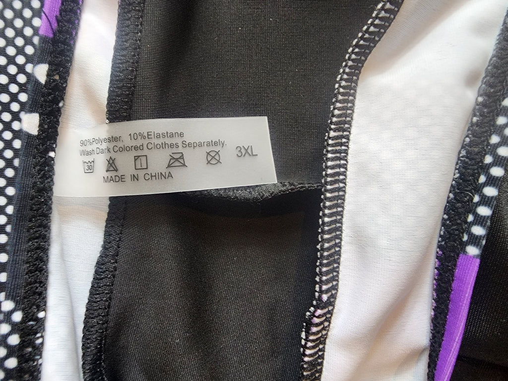 Women's Plus Size Swimsuit 18-20 Purple Black White
